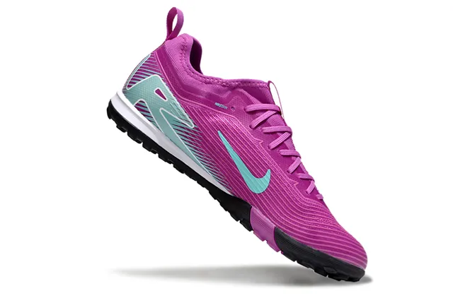 Nike Tênis de futebol turf com upper de knit amarelo e preto overlay de jaula sintético 9