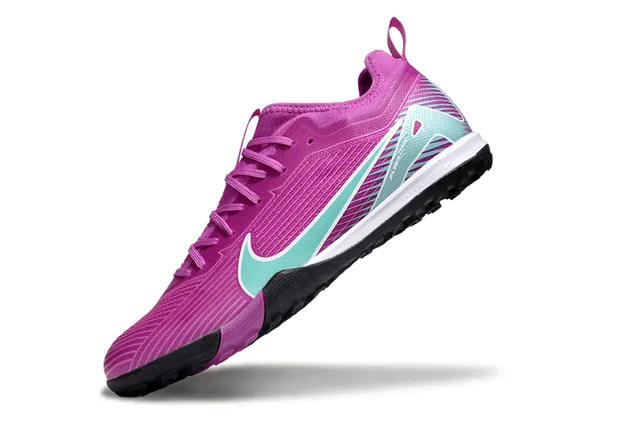 Nike Tênis de futebol turf com upper de knit amarelo e preto overlay de jaula sintético 10