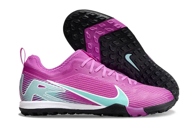 Nike Tênis de futebol turf com upper de knit amarelo e preto overlay de jaula sintético 13