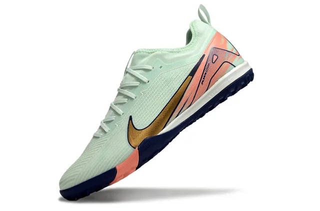 Nike Tênis de futebol turf com upper de knit amarelo e preto overlay de jaula sintético 17
