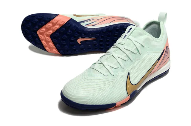 Nike Tênis de futebol turf com upper de knit amarelo e preto overlay de jaula sintético 18