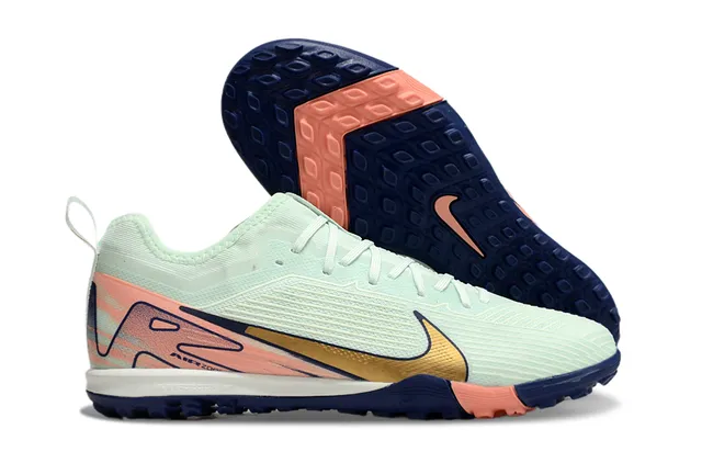 Nike Tênis de futebol turf com upper de knit amarelo e preto overlay de jaula sintético 20