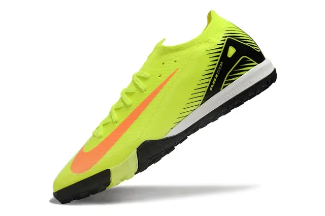 Nike Jaune Noir Low-Cut Knit Upper Molded Outsole Chaussures de Football Turf 3