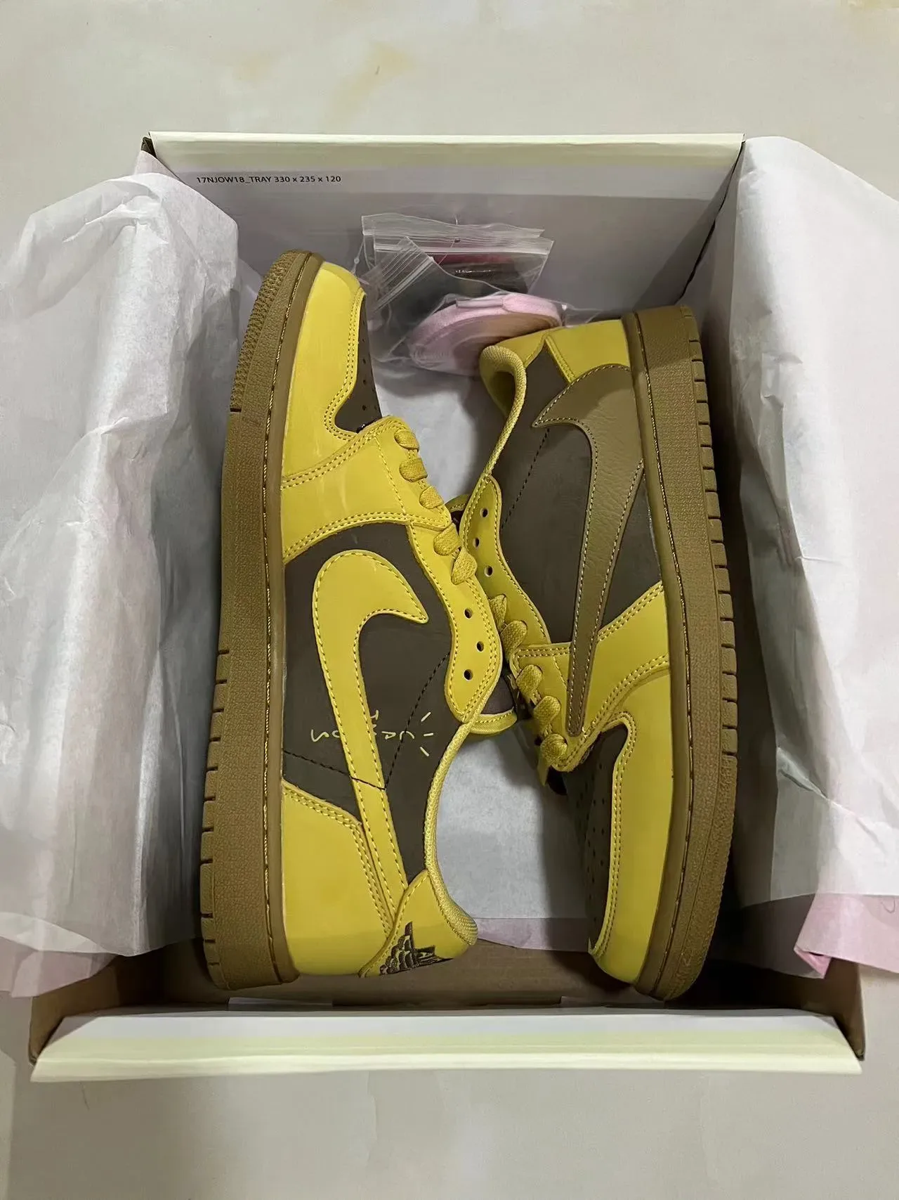 Nike Yellow Brown Low-Top Cupsole Sneakers 3