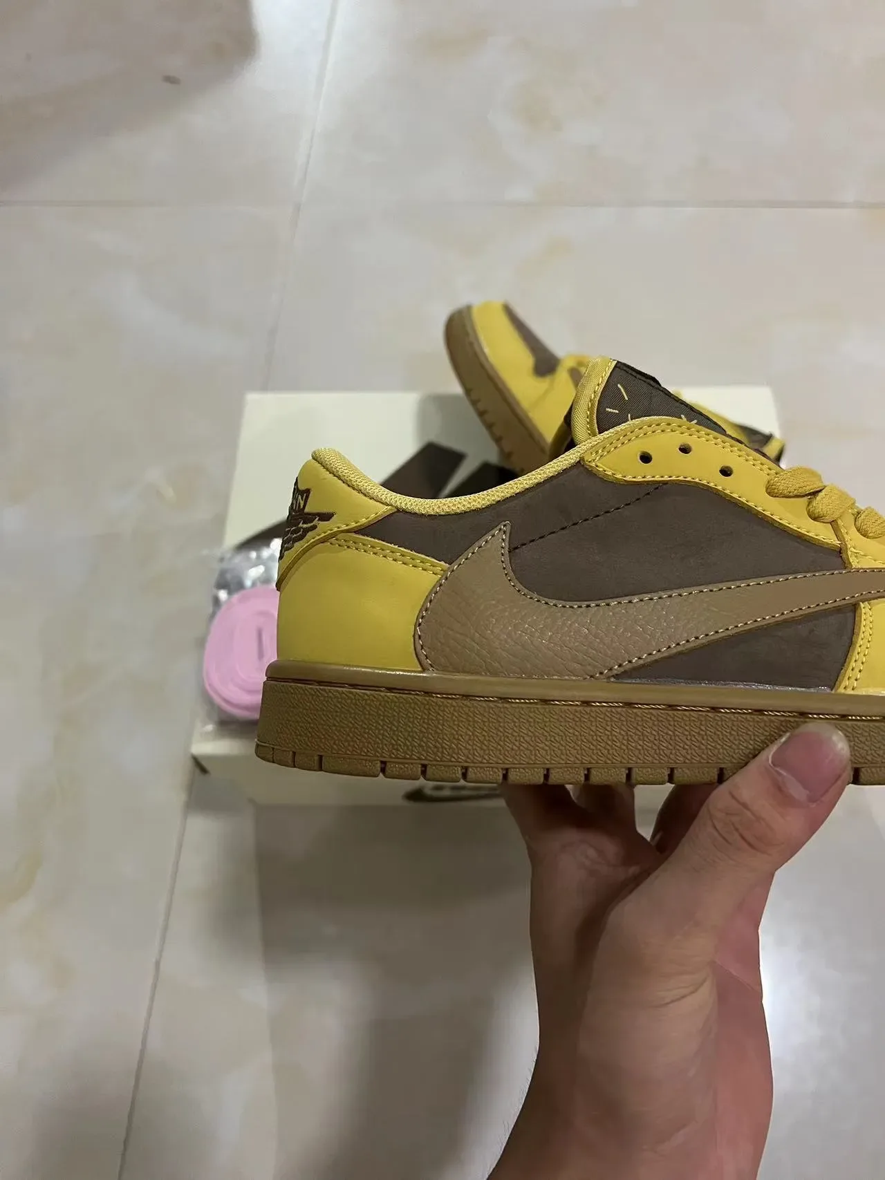 Nike Yellow Brown Low-Top Cupsole Sneakers 5