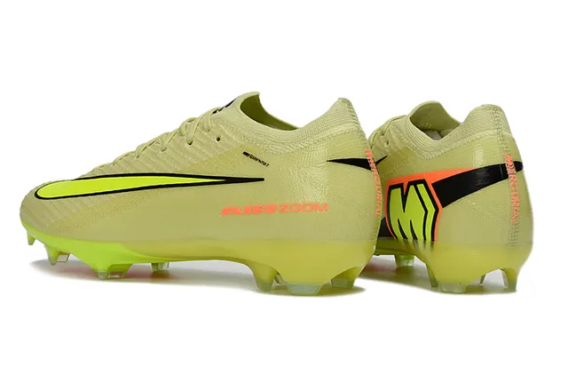 Nike Yellow Orange Knit Upper Low-Cut Firm-Ground Soccer Shoes 4