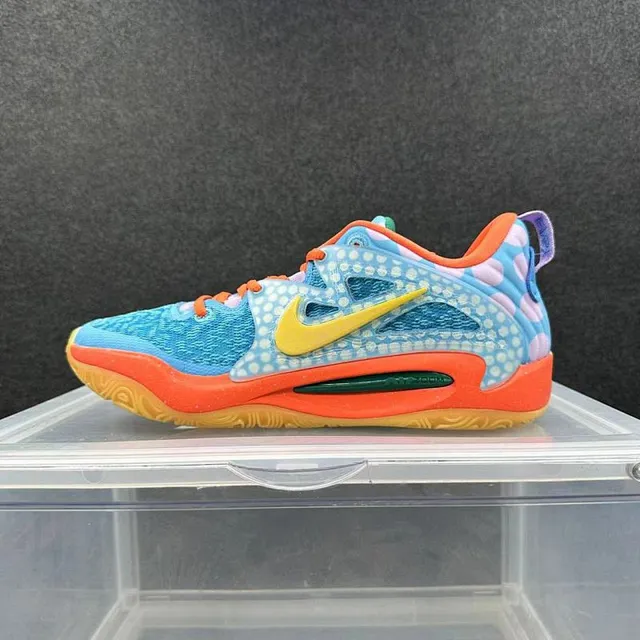 Nike Zoom KD 4 Blue Orange Polka-Dot Basketball Shoes 2