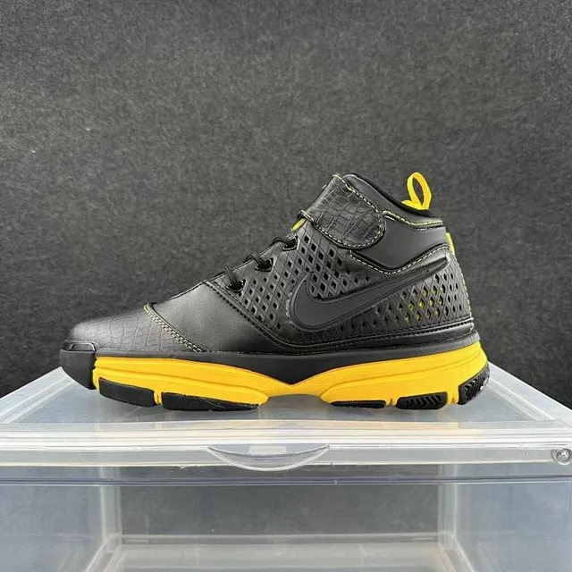 Nike Zoom Kobe IV Black Yellow Basketball Shoes 2