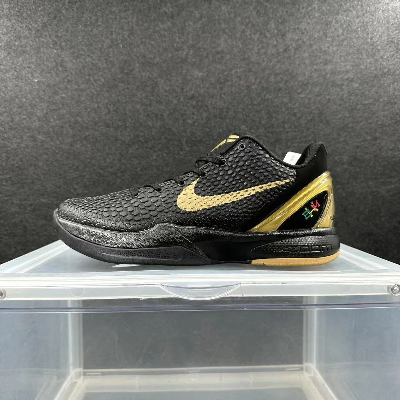 Nike Zoom Kobe VI Black Gold Basketball Shoes 2