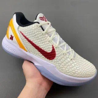 Nike Zoom Kobe VI White Red Yellow Basketball Shoes