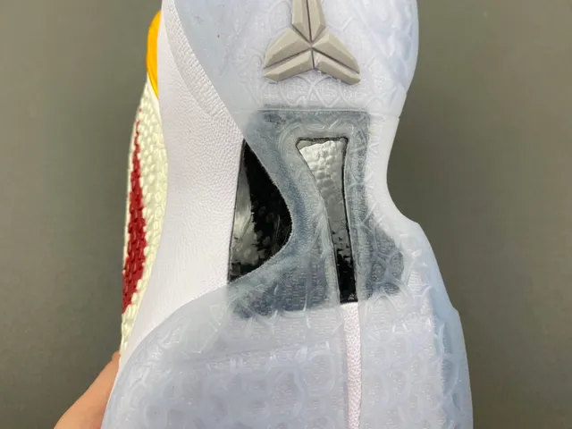 Nike Zoom Kobe VI White Red Yellow Basketball Shoes 9