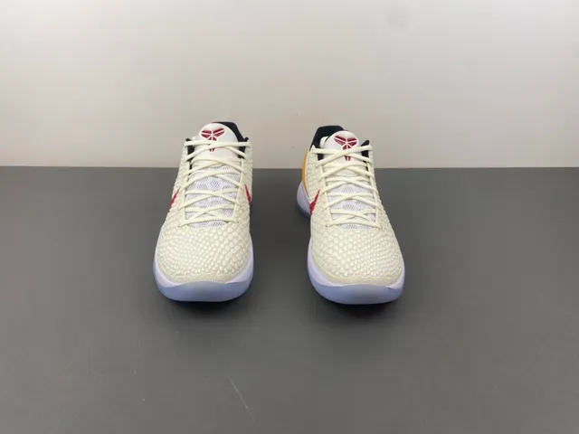 Nike Zoom Kobe VI White Red Yellow Basketball Shoes 11