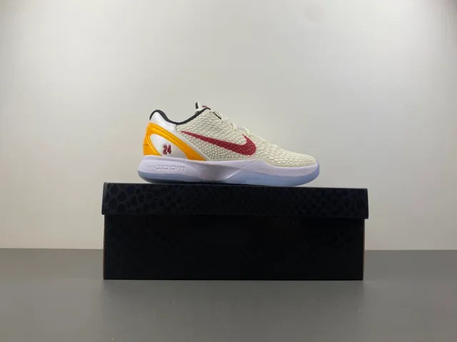 Nike Zoom Kobe VI White Red Yellow Basketball Shoes 15