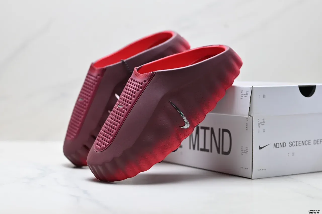 Nike ZoomX Foam Rubber Slide Gradient Red Maroon Lifestyle Sneakers 8
