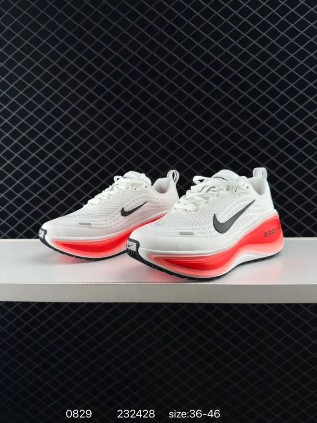 Nike ZoomX White Red Engineered Knit Running Shoes 3