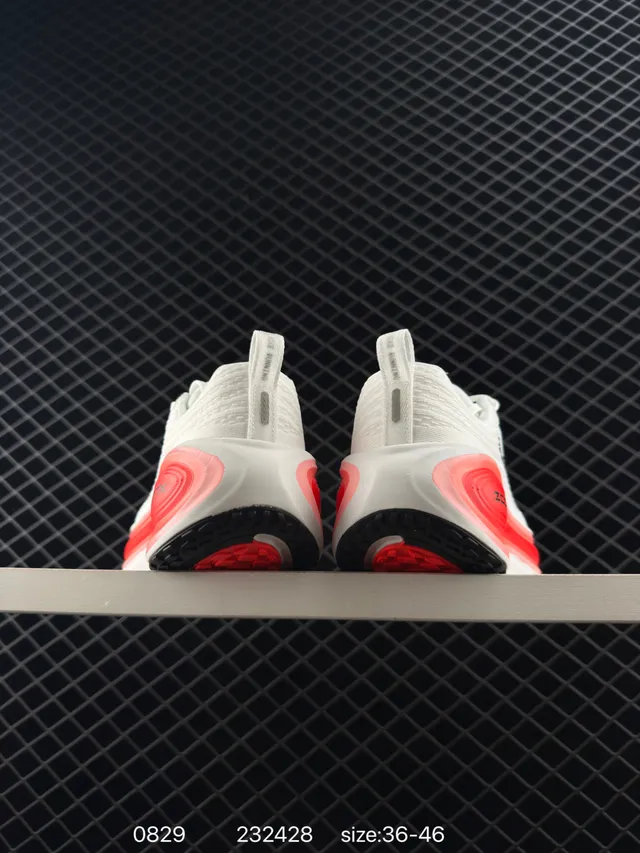 Nike ZoomX White Red Engineered Knit Running Shoes 4