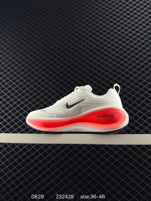 Nike ZoomX White Red Engineered Knit Running Shoes 6