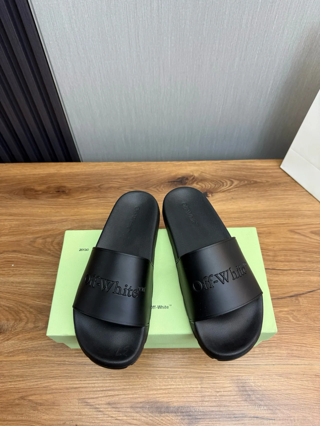 Off-White Slide Black Molded Rubber Slipper 2