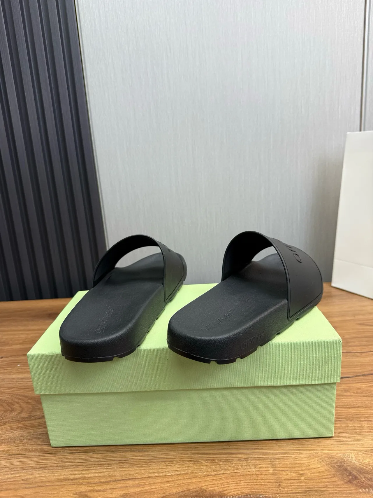Off-White Slide Black Molded Rubber Slipper 4
