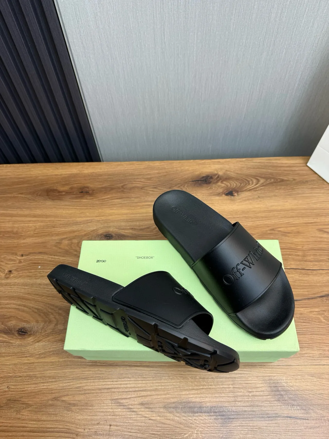 Off-White Slide Black Molded Rubber Slipper 5