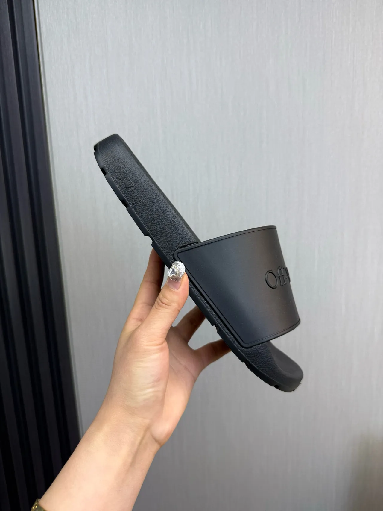 Off-White Slide Black Molded Rubber Slipper 6