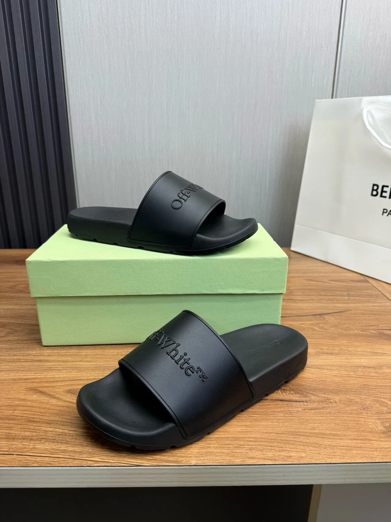 Off-White Slide Black Molded Rubber Slipper 8