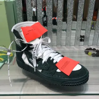 Off-White The Ten حذاء رياضي عالي القدم سويد صناعي أسلوب حياة