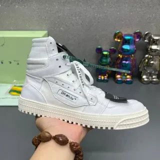 Off-White White High-Top Platform Lifestyle Sneakers