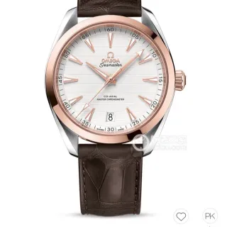 Omega Seamaster Aqua Terra White Dial Rose Gold Bezel Mechanical Watch