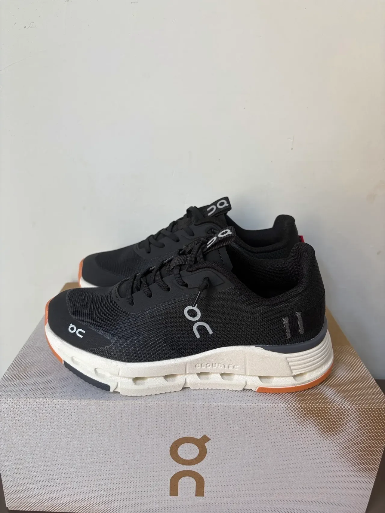 On Beige Yellow Knit Upper Open CloudTec Midsole Pods Sneakers 5