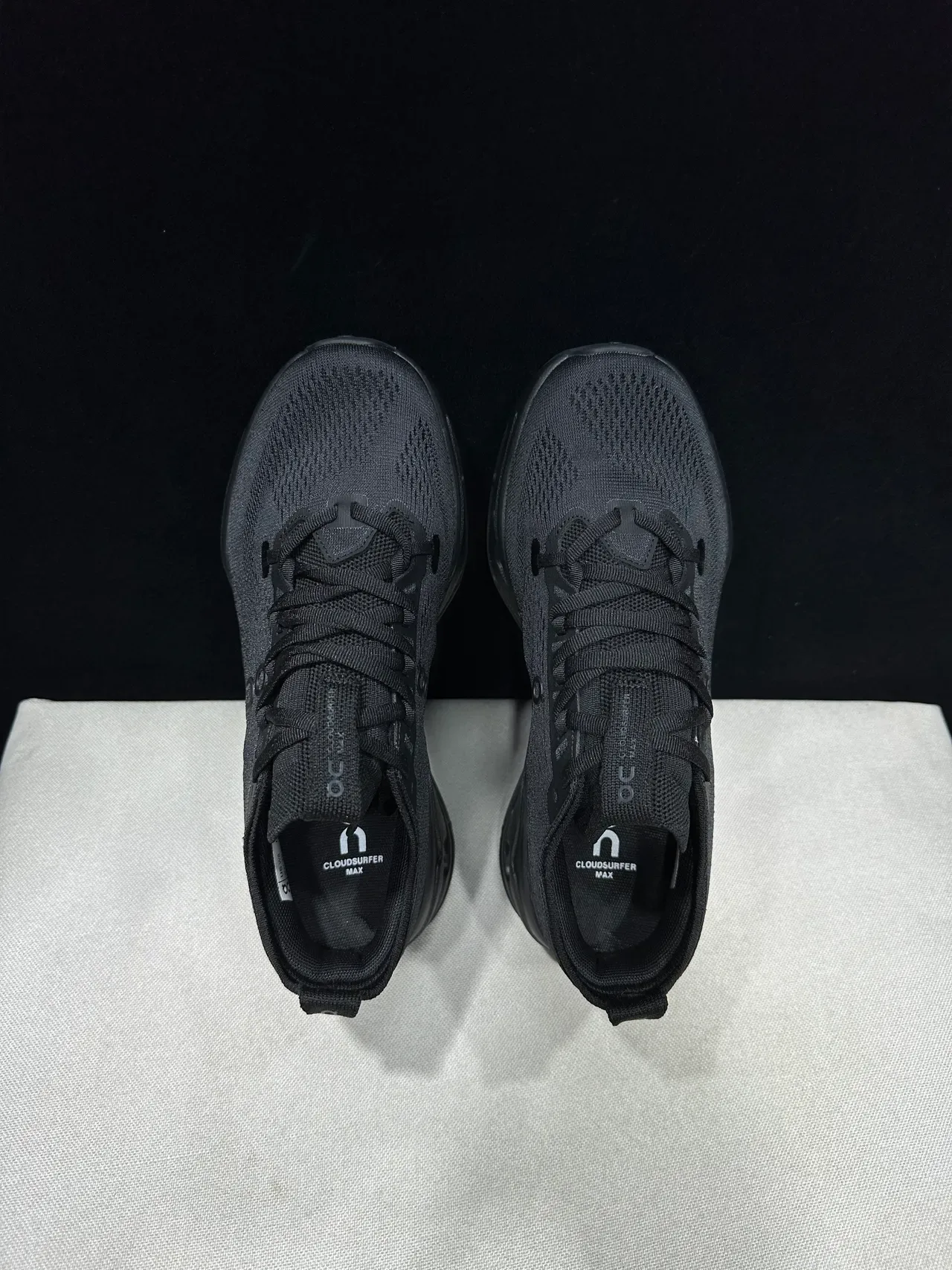 On Black Knit Upper Sculpted Midsole Running Shoes 11