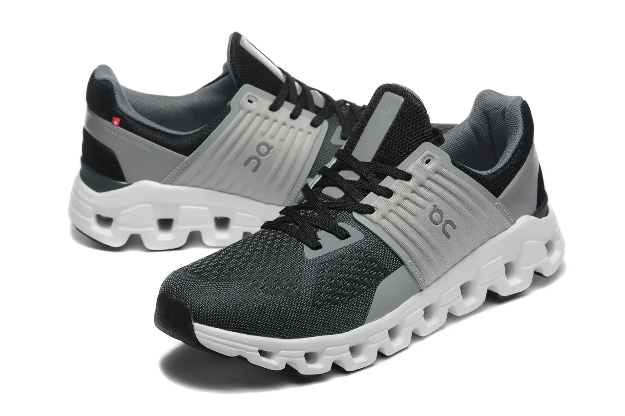 On Cloudmonster Black Gray White Running Shoes 3