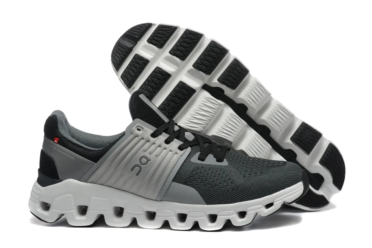 On Cloudmonster Black Gray White Running Shoes 4