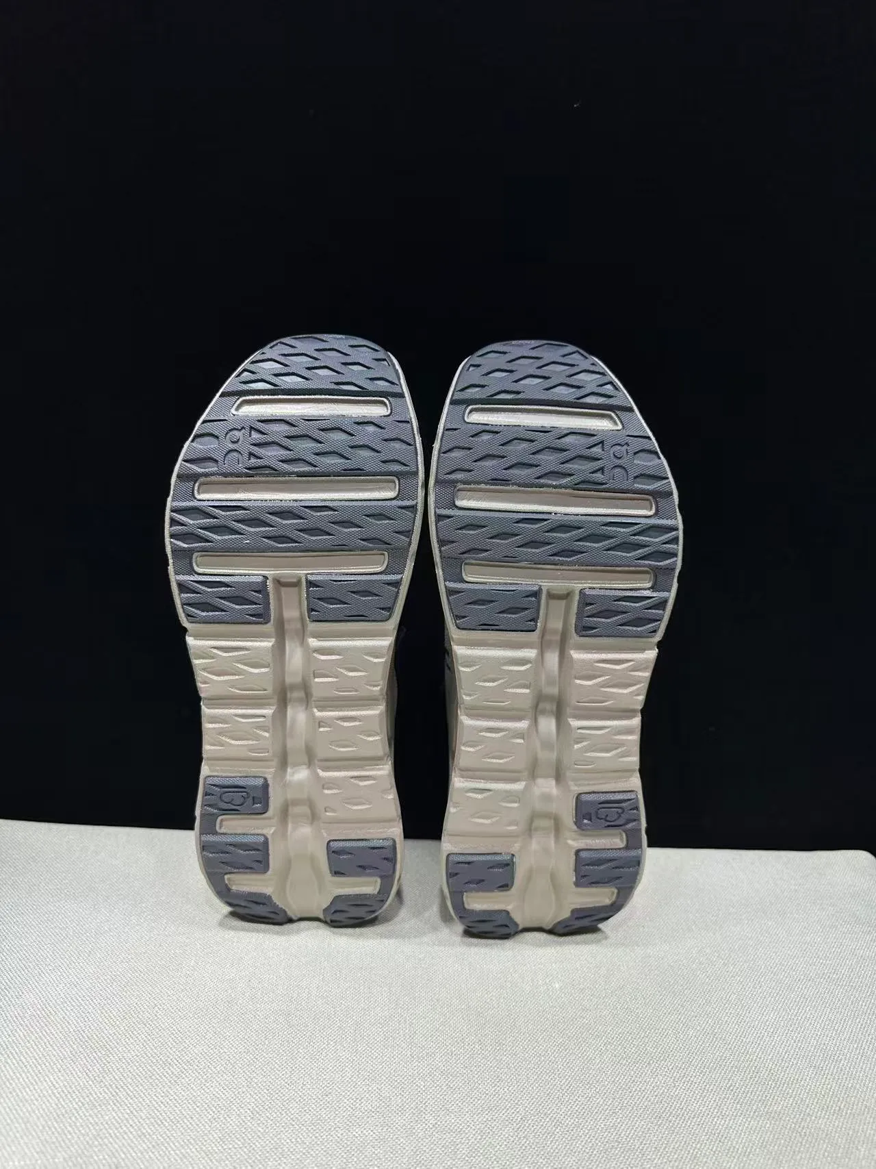 On Cloudmonster Metallic Gray and Taupe Running Shoes 6