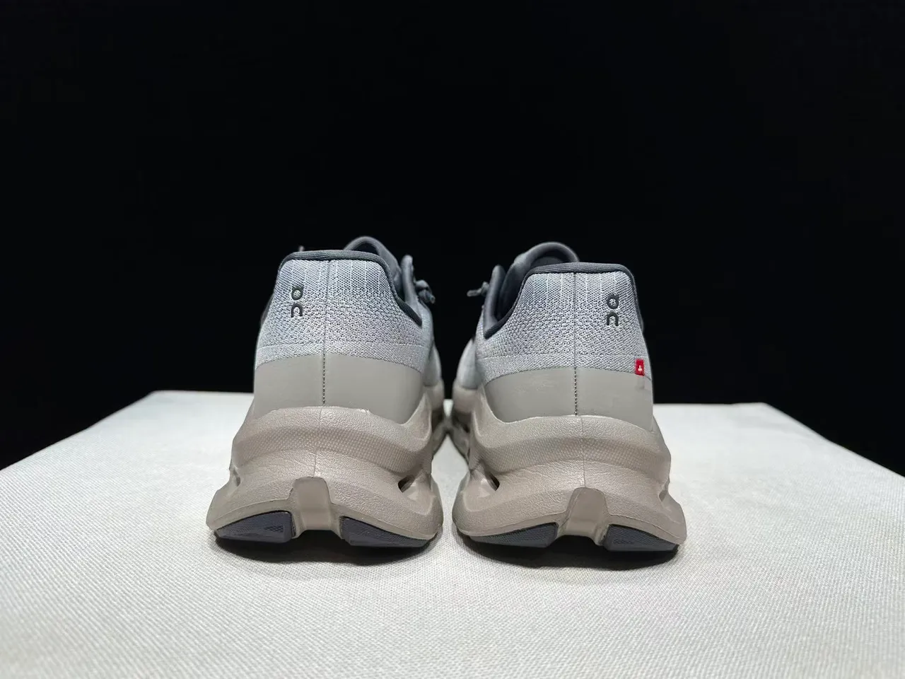 On Cloudmonster Metallic Gray and Taupe Running Shoes 12