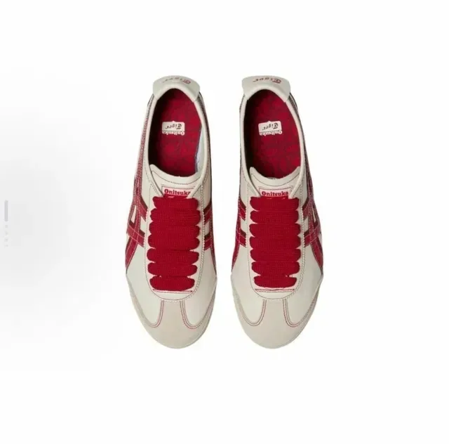 Onitsuka Tiger Mexico 66 Off-White and Red Lifestyle Sneakers 5