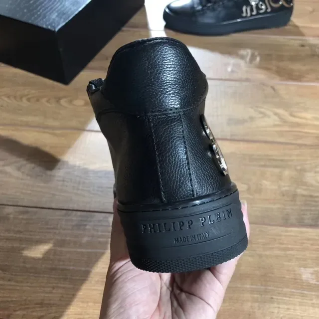Philipp Plein Chaussures Lifestyle Cuir de grain complet Noir Silhouette Haute 3