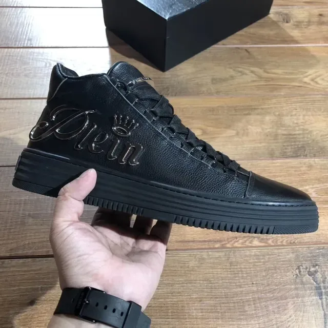 Philipp Plein Chaussures Lifestyle Cuir de grain complet Noir Silhouette Haute 5