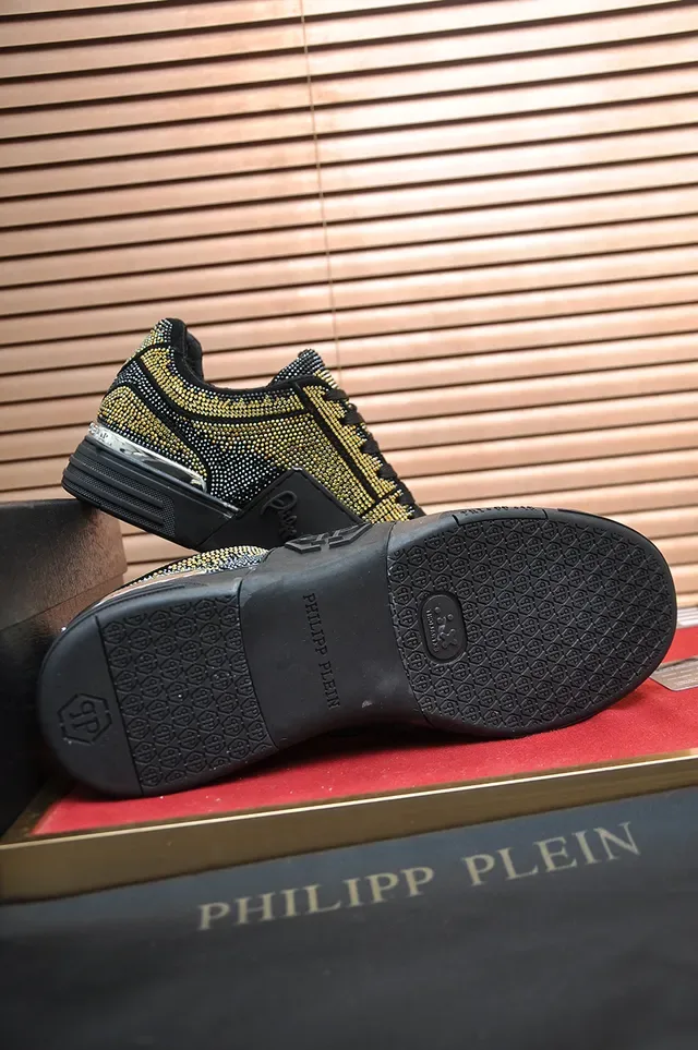 Philipp Plein sneakers plateforme noir doré cristal embellished semelle plateforme lifestyle 3