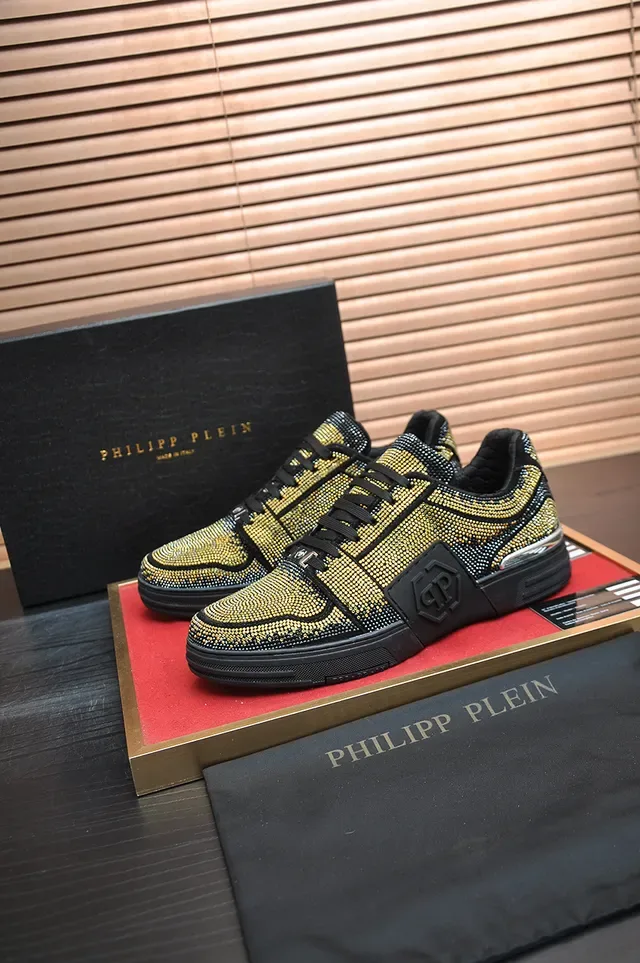 Philipp Plein sneakers plateforme noir doré cristal embellished semelle plateforme lifestyle 4