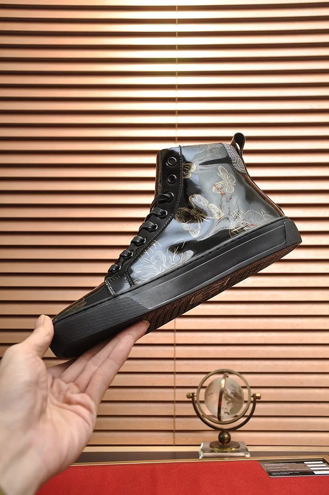 Philipp Plein Black Gold Tênis Lifestyle de Couro Patentado Brilhante de Cano Alto 5