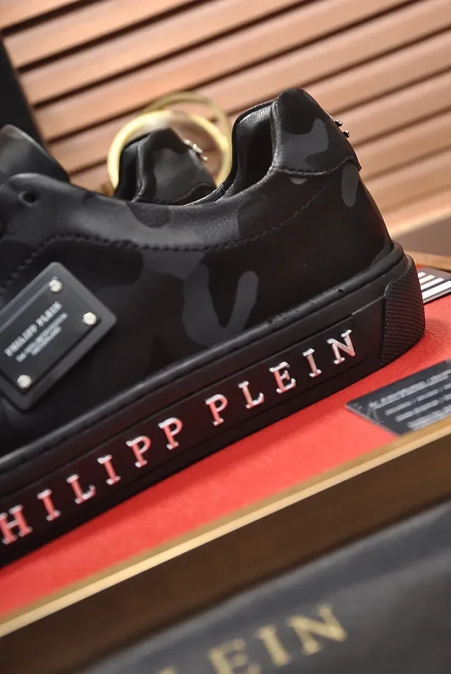 Philipp Plein impressão camuflagem tênis lifestyle de topo baixo 2