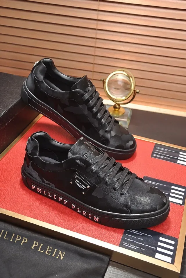Philipp Plein impressão camuflagem tênis lifestyle de topo baixo 5