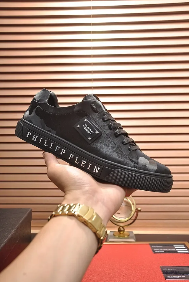 Philipp Plein impressão camuflagem tênis lifestyle de topo baixo 6