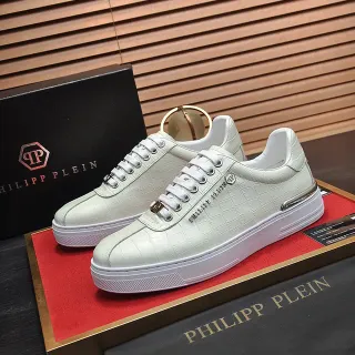 Philipp Plein 鳄鱼压纹皮革平台生活球鞋