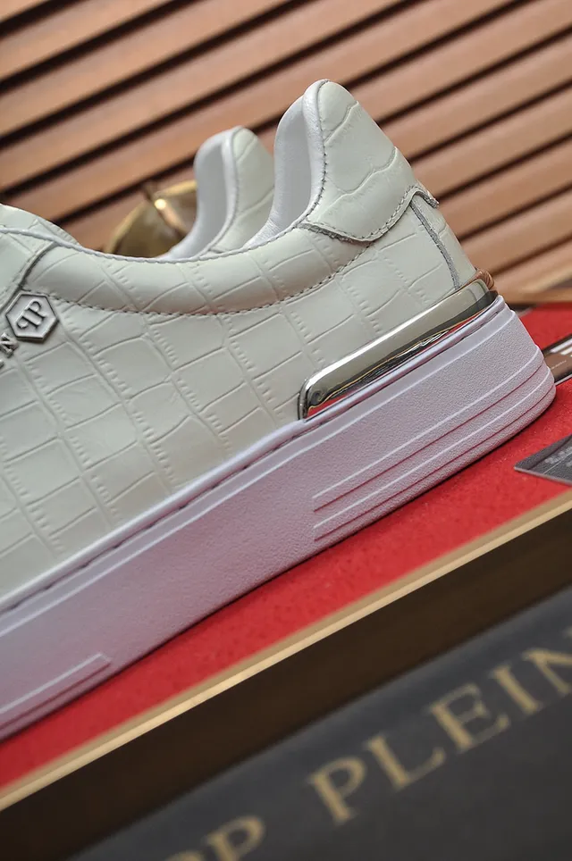 Philipp Plein Sneakers Platform جلد تمساح مطبوع أسلوب حياة 2