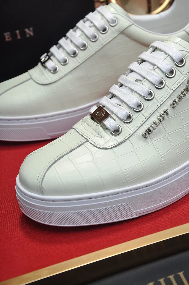 Philipp Plein Sneakers Platform جلد تمساح مطبوع أسلوب حياة 3