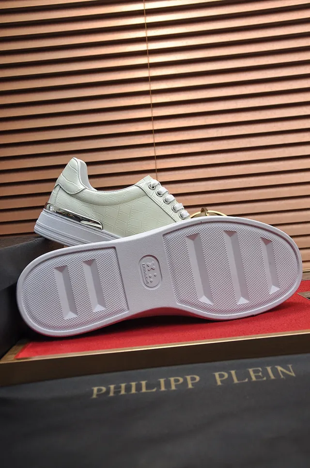 Philipp Plein Sneakers Platform جلد تمساح مطبوع أسلوب حياة 4