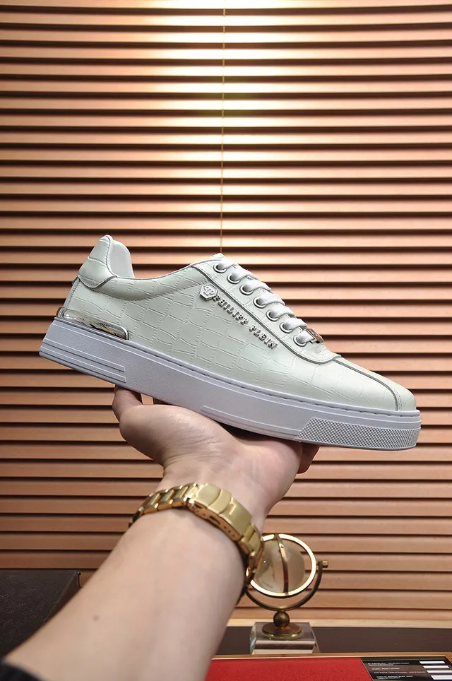 Philipp Plein Sneakers Platform جلد تمساح مطبوع أسلوب حياة 7