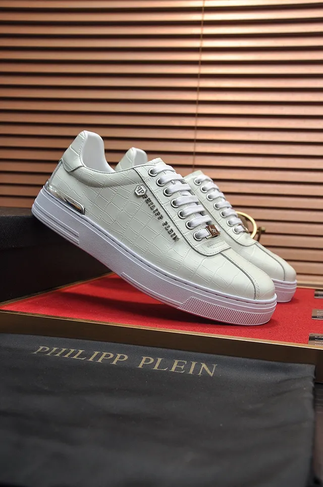 Philipp Plein Sneakers Platform جلد تمساح مطبوع أسلوب حياة 8
